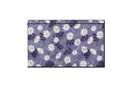 PVC LED TV Cover 32 Inch Printed Universal LCD Television Protector Waterproof Dustproof Transparent Layer Protection Cover Lavender-image-25