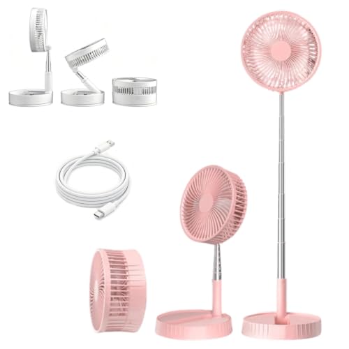 Image of Ezcool Cordless Fan, 7200mAh Rechargeable Foldable Standing Fan