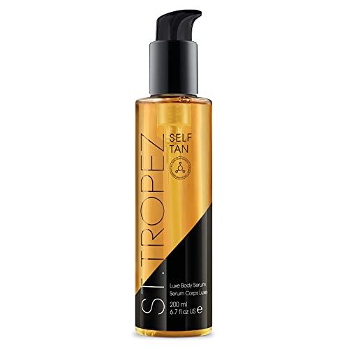 St.Tropez Tan Luxe Body Serum, 5-in-1 Collagen Enhancing Self Tan, Niacinamide, Hyaluronic Acid, Vitamin C & E, Vegan
