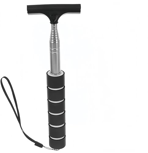 Flycppo Raclette de Rétroviseur Latéral,Extensible Portable Essuie-Glace de Rétroviseur de Voiture,Essuie Glace de Rétroviseur Rétractable Nettoyeur pour Temps Pluvieux Brumeux (Noir)