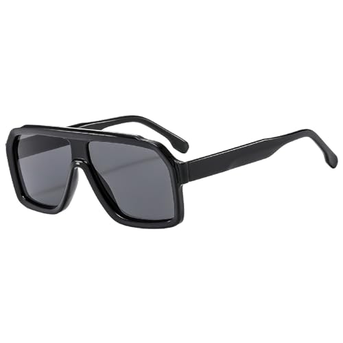 Trendy Oversized Square Sunglasses for Women Men Retro Chunky Frame Pilot Sun Glasses 90s Shades UV Protection Sunnies2