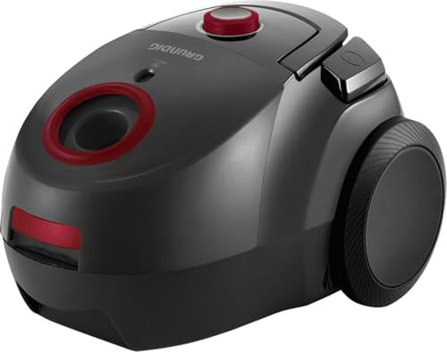 Grundig, VCC 3850 A Bodenstaubsauger mit Beutel, 800W, 2,1 L, Schwarz/Rot