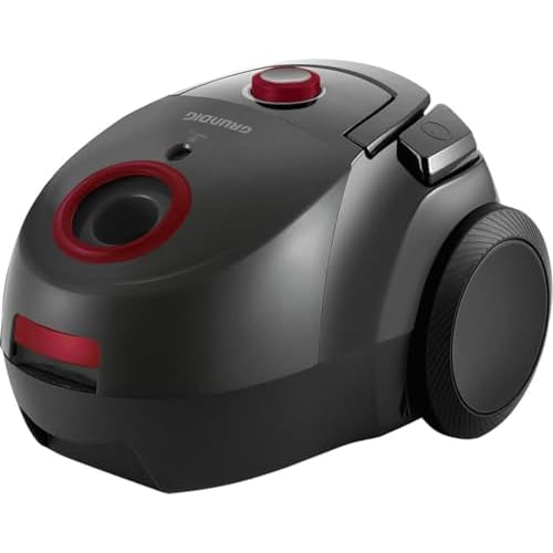Grundig, VCC 3850 A Bodenstaubsauger mit Beutel, 800W, 2,1 L, Schwarz/Rot