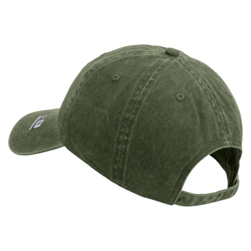e4Hats.com U.S. Army Veteran Military Embroidered Washed Solid Pigment Dyed Cotton Twill Brass Buckle Cap - Image 4
