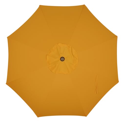 Image of Blissun 9' Outdoor Patio Umbrella, Outdoor Table Umbrella, Yard Umbrella, Market Umbrella with 8 Sturdy Ribs, Push Button Tilt and Crank