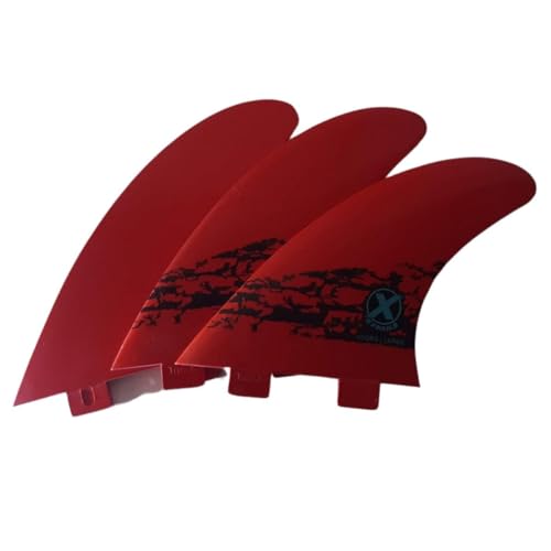 Quilha Surf Encaixe Sistema Fcs1 para prancha de surf -Hydro Large Vermelha - Jogo Com 3 Quilhas+Cha