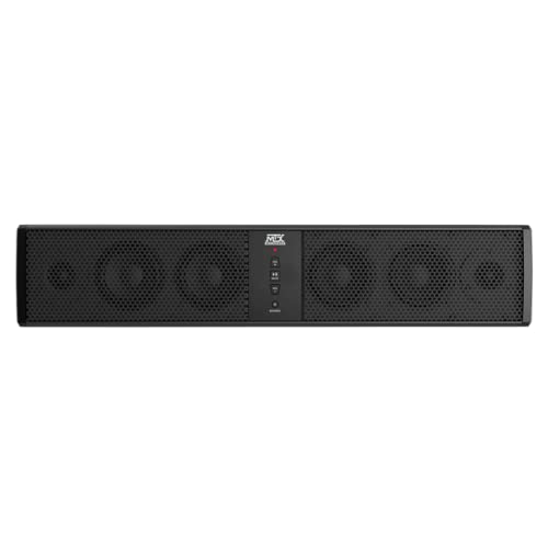 Mtx Mud6Sp Mud Series Universal Weatherproof 6 Speaker Atv Utv Motorcycle Boat Sound Bar With 3.5Mm Aux Input And Output, And Mounting Clamps, Black #TOP2