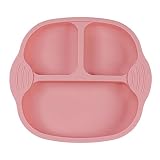 IDVVSSX Silicone Suction Plate for Toddler, Baby Plate with Suction, Kids Silicone Divided Plate, Ad