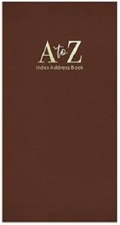 Slim Size Leather Look Padded A - Z Index Address Book 3 Colours Office Home