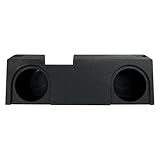 QPower Dual 12in Underseat Upfire Subwoofer Enclosure, QBomb Ported Sub Box Compatible with Chevy Silverado Crew & Double Cab, GMC Sierra Crew & Double Cab 2019-2026