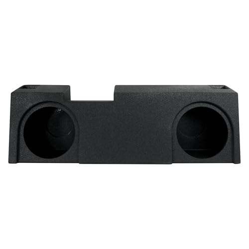 QPower Dual 12in Underseat Upfire Subwoofer Enclosure, QBomb Ported Sub Box Compatible with Chevy Silverado Crew & Double Cab, GMC Sierra Crew & Double Cab 2019-2026