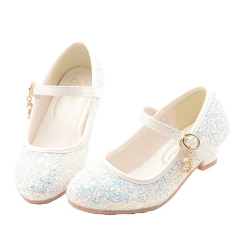 Toddler Little Girls Dress Mary Jane Pumps Glitter Low Heels Party Wedding Princess Shoes