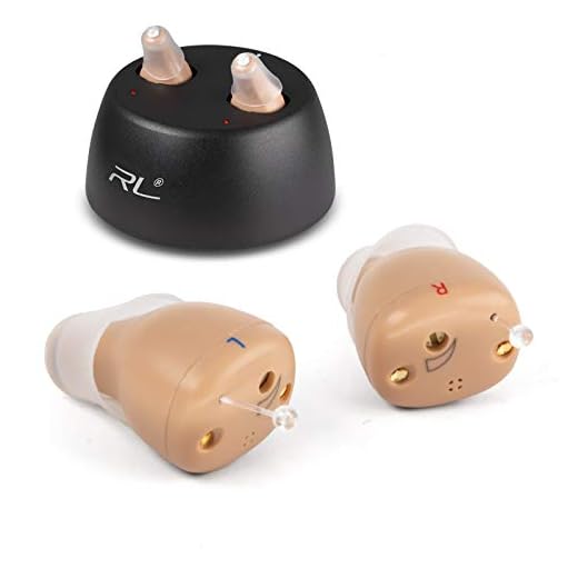 Rechargeable Hearing Amplifier to Aid and Assist Hearing of Seniors and Adults, Invisible Mini Digital Amplifiers Small & Light Weight | R&L C20 Pair