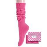 Zmart Slouch Socks for Women - Teens Scrunchy Pink Scrunchie Socks, Christmas Gifts for Women