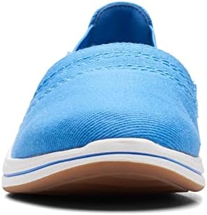 Clarks Women's Breeze Step Loafer, Blue Canvas, 8.5 Wide | Image 2