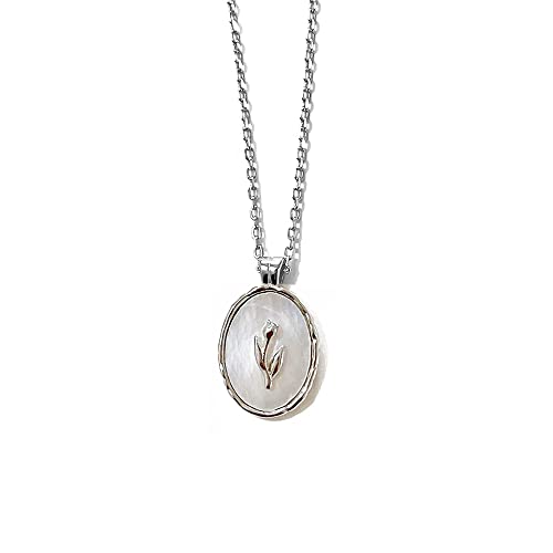 Ras du cou tulipe argent sterling 925 bijou quotidien fille