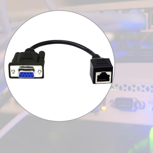 DB9 RS232 to RJ45 Extenders Adapters DB9 9Pin Port Female to RJ45 Cable ...