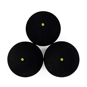 XUANF 3 Stück Squashball Ein-Gelb Punkt Low Speed Sport Gummibälle Professionelle Spieler Wettkampf Squash