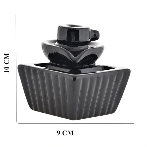 Image of Ceramic Backflow Smoke Fountain Incense Holder for Home Decor Gifts with 20 Smoke Cones by Craftam