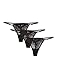 Produktbild Amazon-Marke: Iris & Lilly Damen Tanga aus Spitze, 3er-Pack, Schwarz (Black Beauty), XL, Label: XL