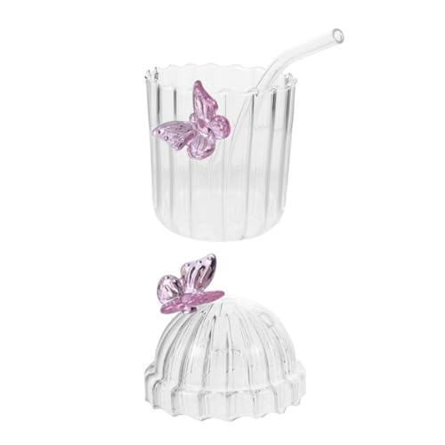 Gobelet en verre 3D avec paille récipient réutilisable 400 ml - 2