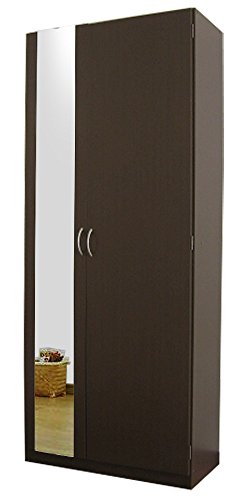 家具工場直販 ミラー付 シューズボックス 下駄箱 大容量 収納棚 ハイタイプ 幅75cm 日本製 (ブラウン 木目)