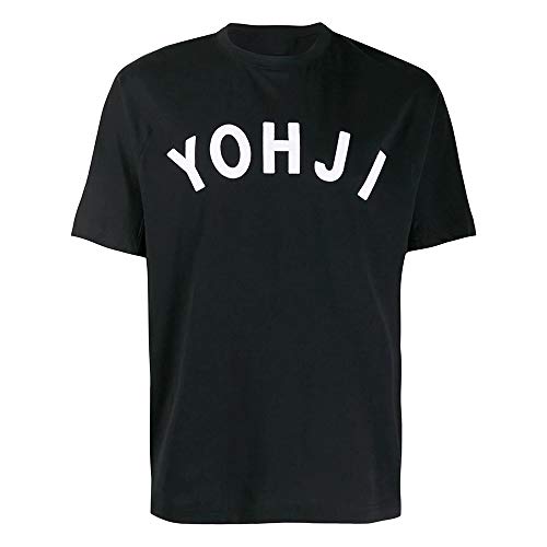 Yohji T-Shirt Mens Short Sleeve Cotton tee Shirt Black
