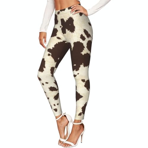 Leggings de compresión suaves de mujer deportivos estampado vaca