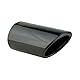 L&P A299 2 Auspuffblenden Auspuffblende Edelstahl Schwarz poliert Plug&Play Black Chrome Endrohrblenden Endrohrblende Auspuff Blende Endrohre