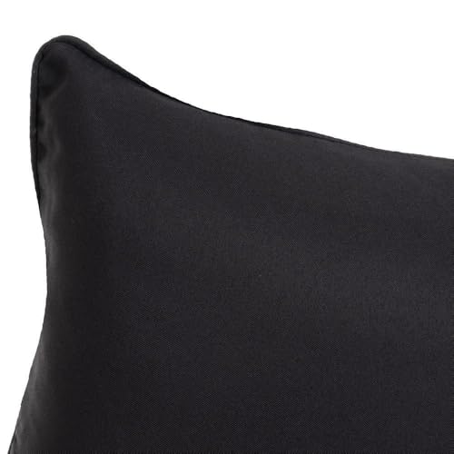 Miniatura 3 de Lolahome Cojines Sofá Con Relleno Incluido Set De 2 Cojines De 50x30 Cm Tela De Loneta Negro Cojín Decorativo Rectangular Cama O Sofá Decoración Habitación O Salón