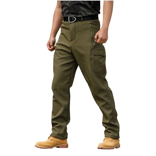 Men's Outdoor Sports Pant Soft Hiking Pants Zipper with Pocket Loose Casual Going Out Work Relaxed Fit Trousers