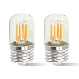 Jensense Appliance Bulb Small Light Bulb E26 LED 4W 40 watt Equiva 2in Mini Edison Style for Rerigerator Fridge Freezer Lamp Fixture 3000K 450LM CRI90 2 Pack