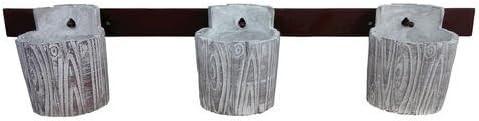 3-planter Wall Garden - Wood Texture