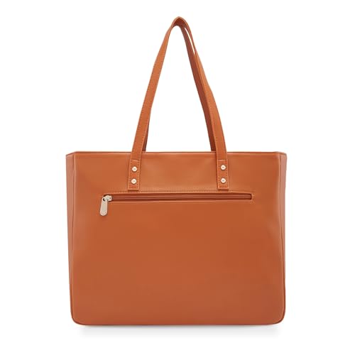 Image of Caprese Mcree 16 Inch Laptop Compatible Tote Bag for Women with Multiple Pockets | Stylish Handbag with Specious Compartment & Back Zipper Pocket | Ideal for Work Everyday Outings & Travel