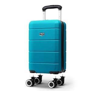 LUGG - Jetset 40cm Suitcase - 40x30x20cm- Ryanair Compatible - Underseat Size - Hard Shell ABS - Spinner & Removable Wheels - Lightweight Travel Luggage- Teal