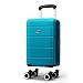 LUGG - Jetset 40cm Suitcase - 40x30x20cm- Ryanair Compatible - Underseat Size - Hard Shell ABS - Spinner & Removable Wheels - Lightweight Travel Luggage- Teal