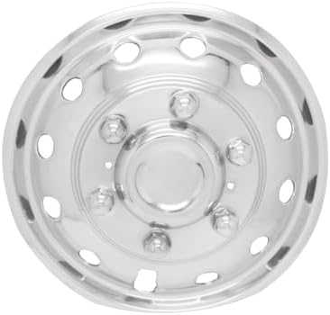 16 Inch Dually Wheel Simulator Hubcap Wheel Cover for Ford Transit Compatible with Model 2015-2025 RV Vans - Stainless Steel Polished Finish