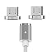 WAMTRONICS Wsken Magnetic Micro USB Cable, Nylon Braided Data Charger Lead with Metal Plug LED Indicator Light for Samsung S2 S3 S4 S6 S7 Edge, Note 2/3/4/5, Tab S2 S, LG G4 G3, Sony Xperia Phones