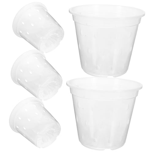 Milisten 5pezzi Vasi Trasparenti Per Drenaggio Vasi Per Vivaio Per Piante Da Adatti Dendrobium Phalaenopsis Spatifillo Piccoli Per