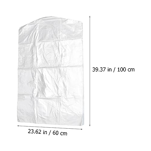 VOSAREA 100pcs Dry Cleaning Bag Garment Covers Dustproof Bag for Clothes Dry Cleaning Pouch3