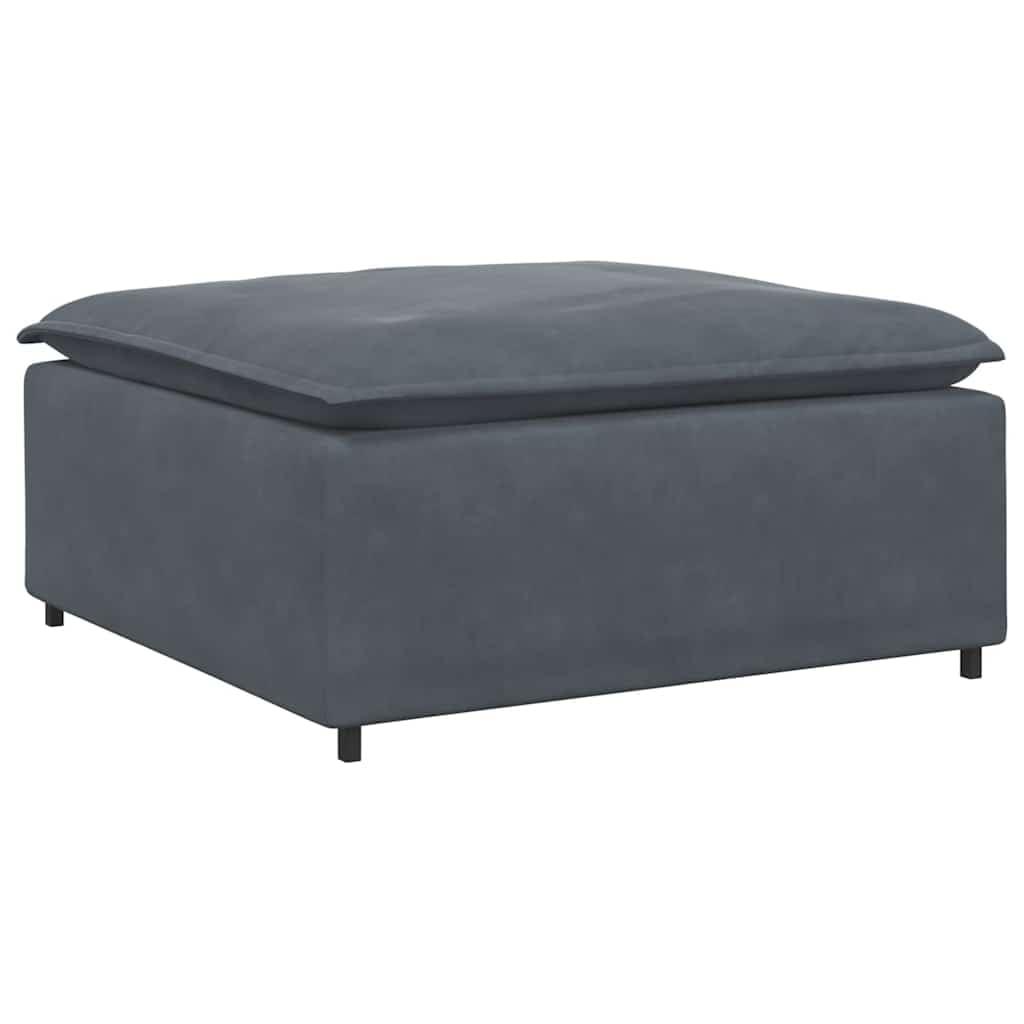 Hothingwell Modulares Fußstützenmodul, dunkelgrau, Samt und Schaumstoff, robuster Metallrahmen, bequeme Textilene-Sitzfläche, elegantes und langlebiges Design.