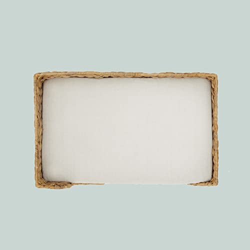 Teamson Pets Neith Wicker Seagrass Pet Cat Or Small Dog Daybed, Tan/Cream #TOP7