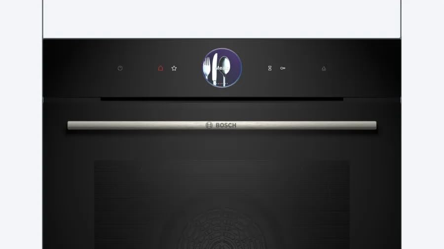 BOSCH - Forno multifunzione con vapore aggiunto, 60 cm, Serie 8, Elettronica TFT TouchControl Plus, AirFry, Home Connect, Nero, HRG7361B1