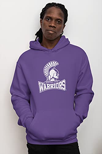 CreateMyTee | Winona State Warriors Primary Hooded Sweatshirt3