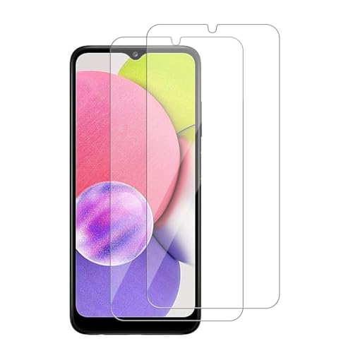 Heenjer 2 Pack for Samsung Galaxy A03s Screen Protector Tempered-Glass Micro-curved Edges Case Friendly Bubble Free HD Clear Easy Installation