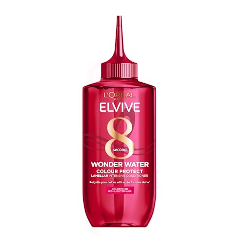 LOréal Paris Liquid Conditioner For Coloured Hair Elvive Colour Protect 8 Second Wonder Water With Lamellar Technology Shine Enhancer For 8x More Hydrated Hair And Vibrant Soft Lengths 200ml