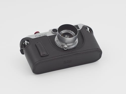 Funda de Cuero Marrón Oscuro para Cámara Canon P o Canon 7 miniatura 3