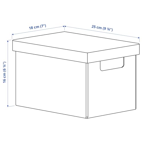 FJÄDERHARV boîte de rangement avec couvercle design épuré blanc