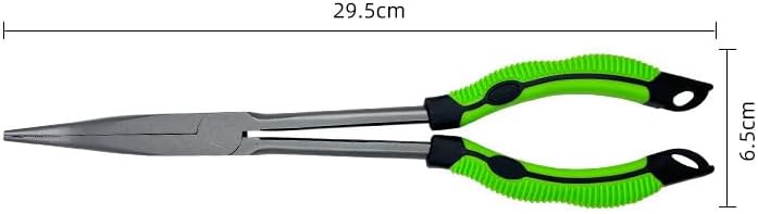2pcs Fishing Hook Remover Long Nose Fishing Pliers 11in with Lanyard Carbon Steel Saltwater Fishing Tackle Tools