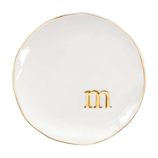 COLLECTIVE HOME - Ceramic Jewelry Tray, Decorative Trinket Dish for Rings Earrings Necklaces Bracelet Watch Keys, Birthday Mother's Day Christmas Gift for Women, 4.75", Glossy (m)
